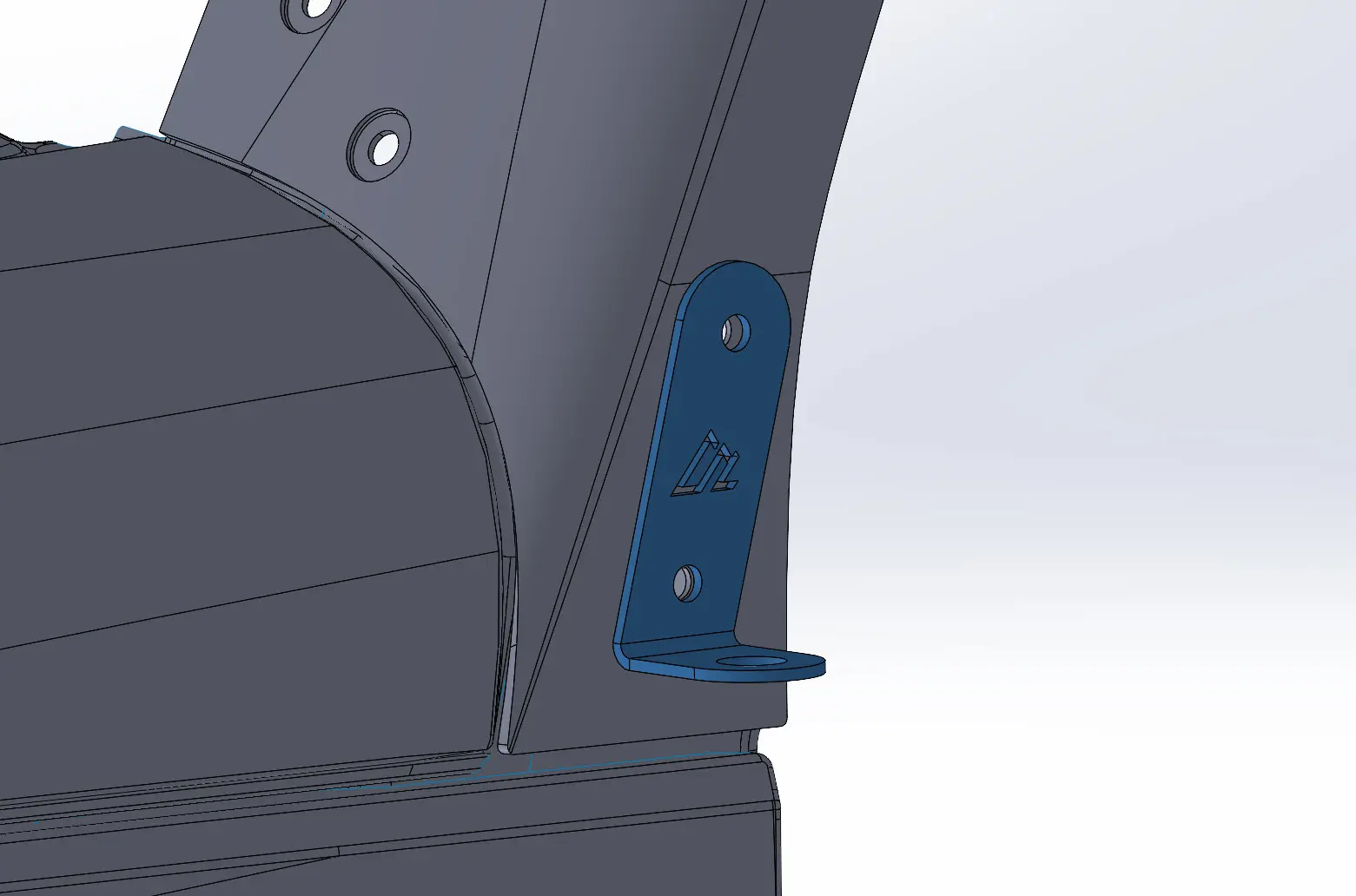 Jeep JK Cowl Antenna Bracket - Image 2