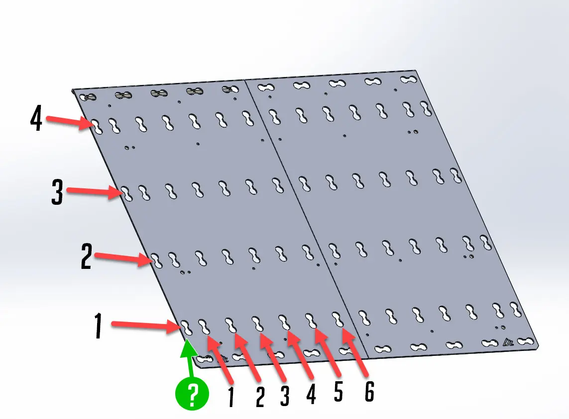 Diagram of the non-4xe Jeep JL M.A.S.S. platform with a 6 by 4 mounting pattern