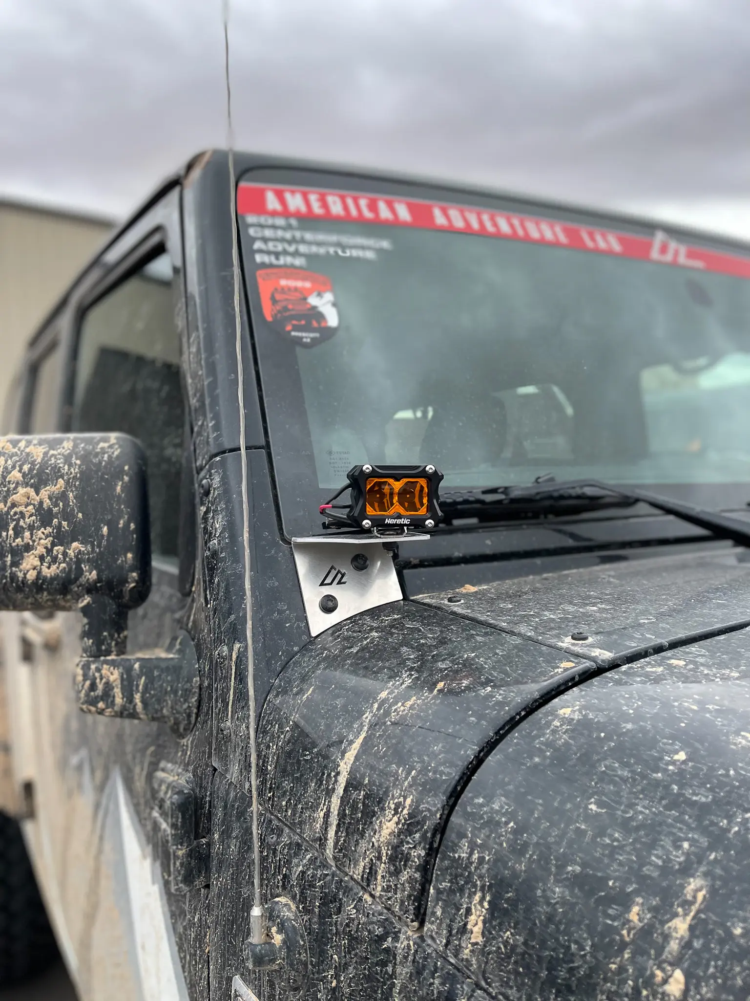 Jeep JK A-Pillar Bracket, Driver - With Antenna Tab - Image 3