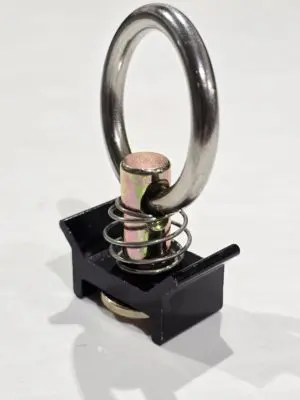 Single Stud Tie Down Ring - Black