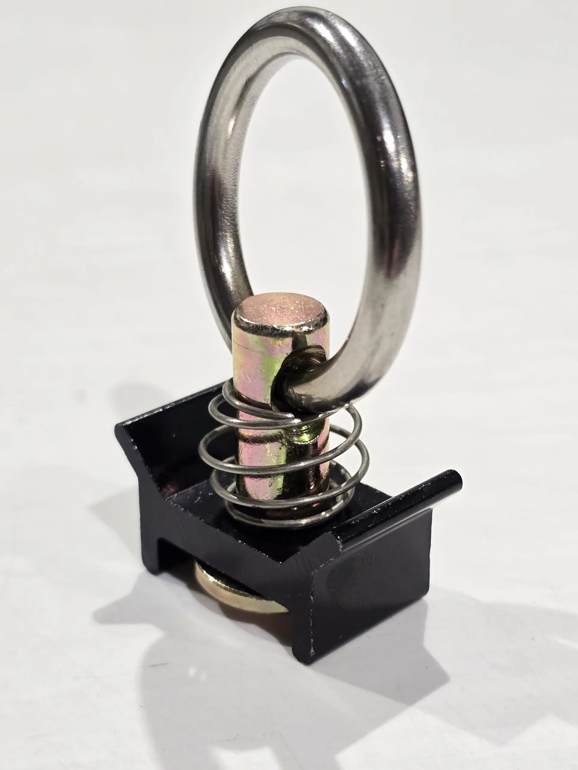 Single Stud Tie Down Ring - Black