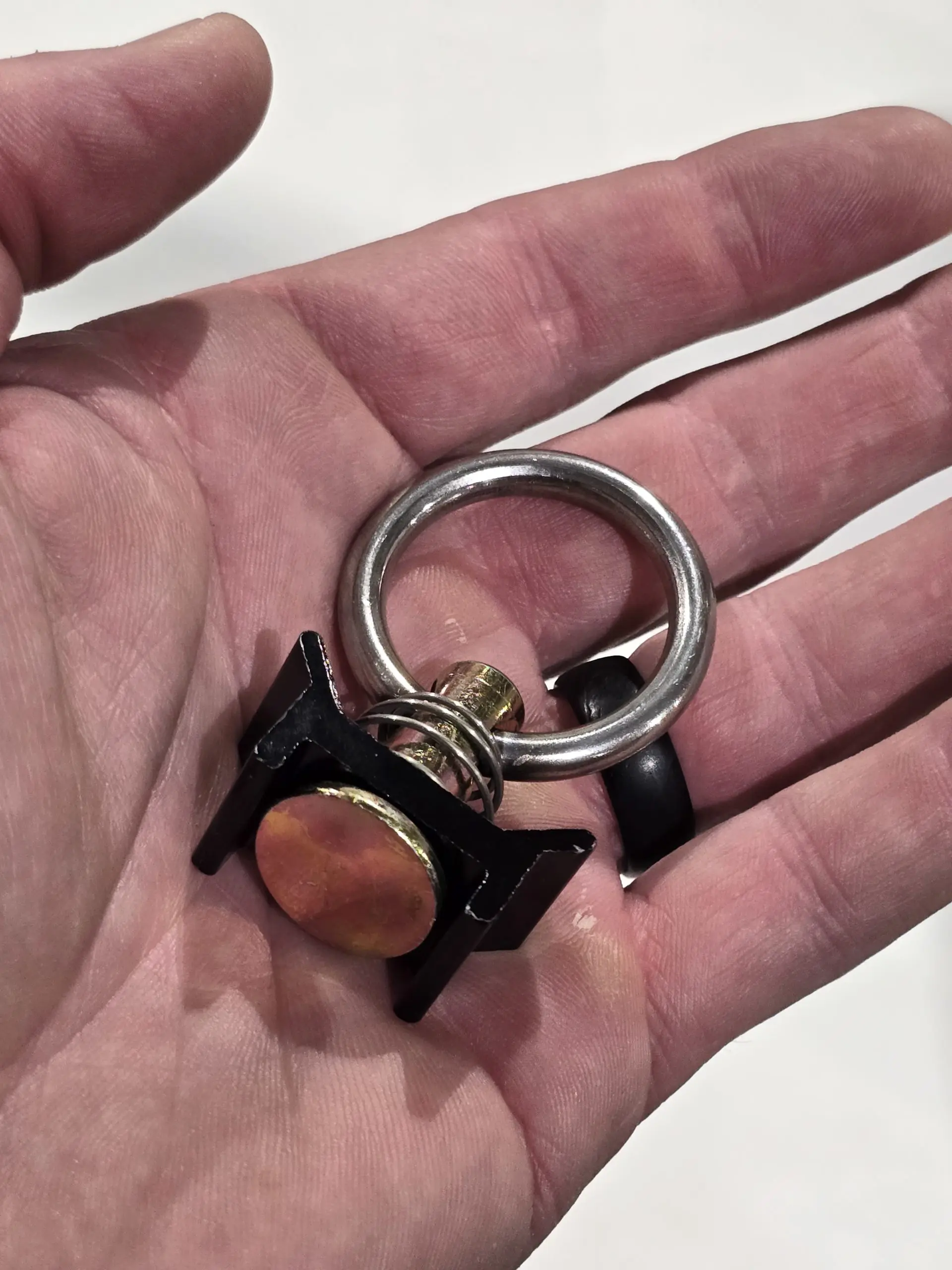 Single Stud Tie Down Ring - Black - Image 3