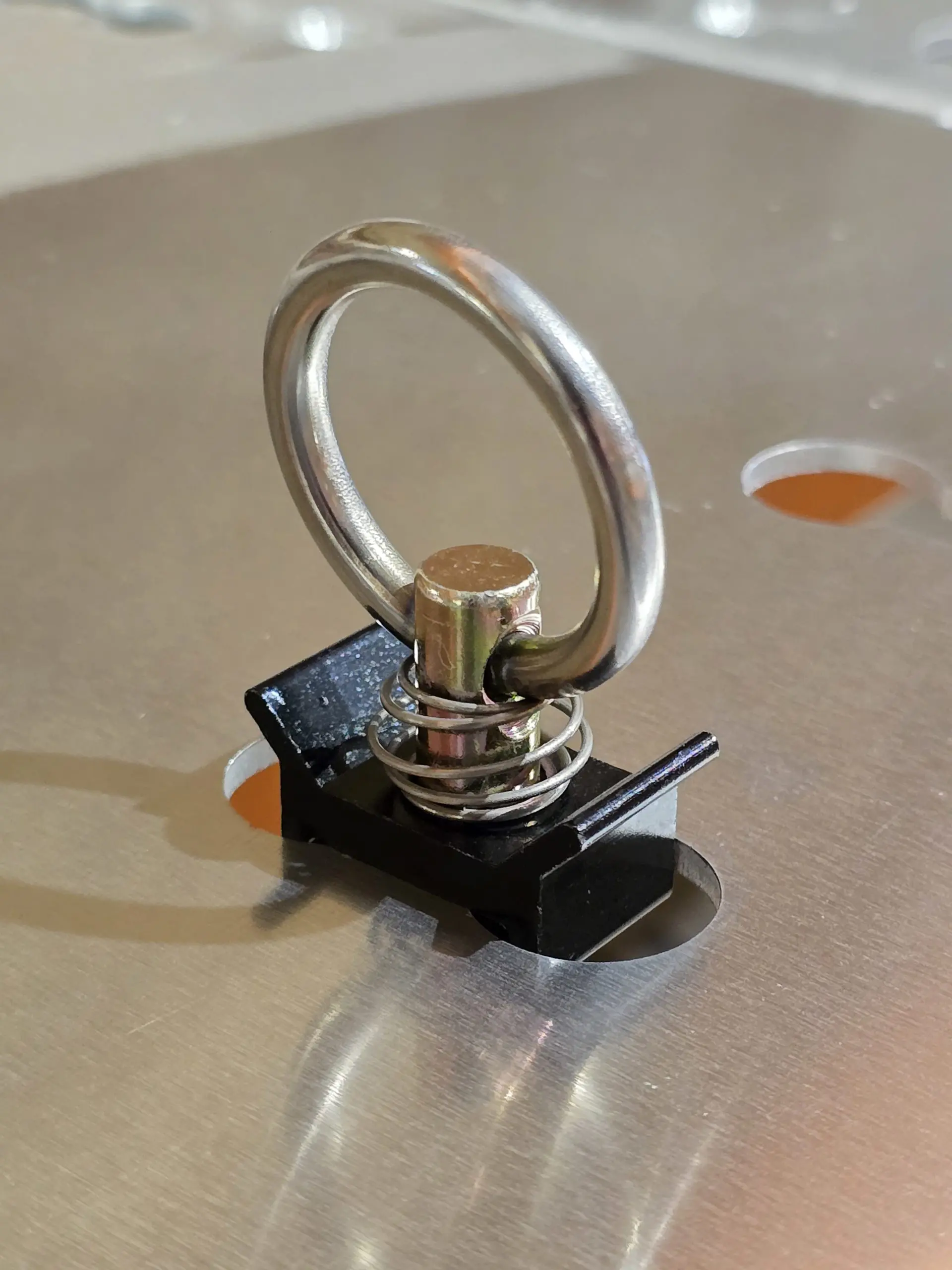 Single Stud Tie Down Ring - Black - Image 2