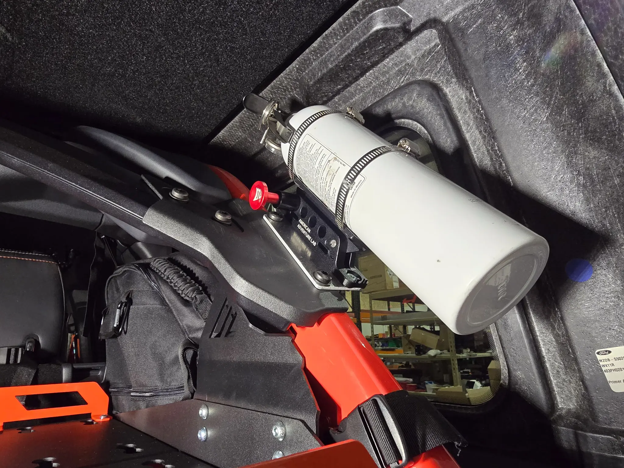 Ford Bronco Rear Roll Bar Fire Extinguisher Mount - Image 3