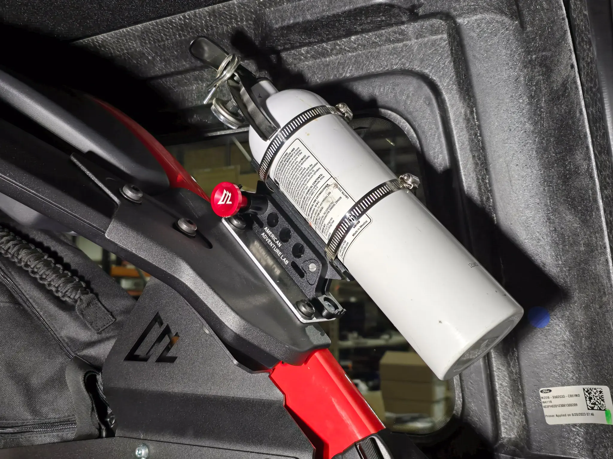 Ford Bronco Rear Roll Bar Fire Extinguisher Mount