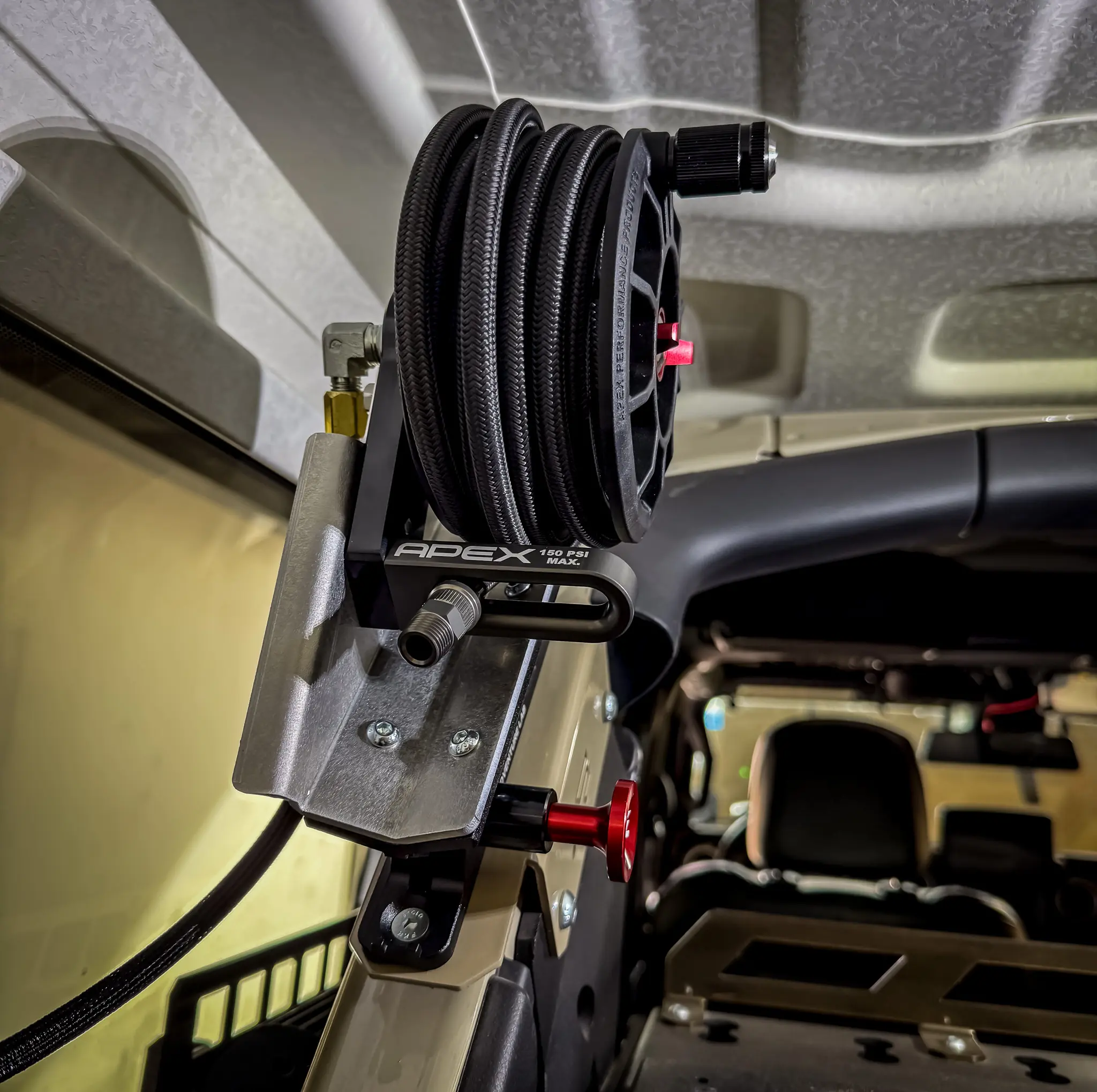 Jeep JLU Apex Compact Reel System (CRS) Rear Roll Cage Quick-Release Mount - Image 2