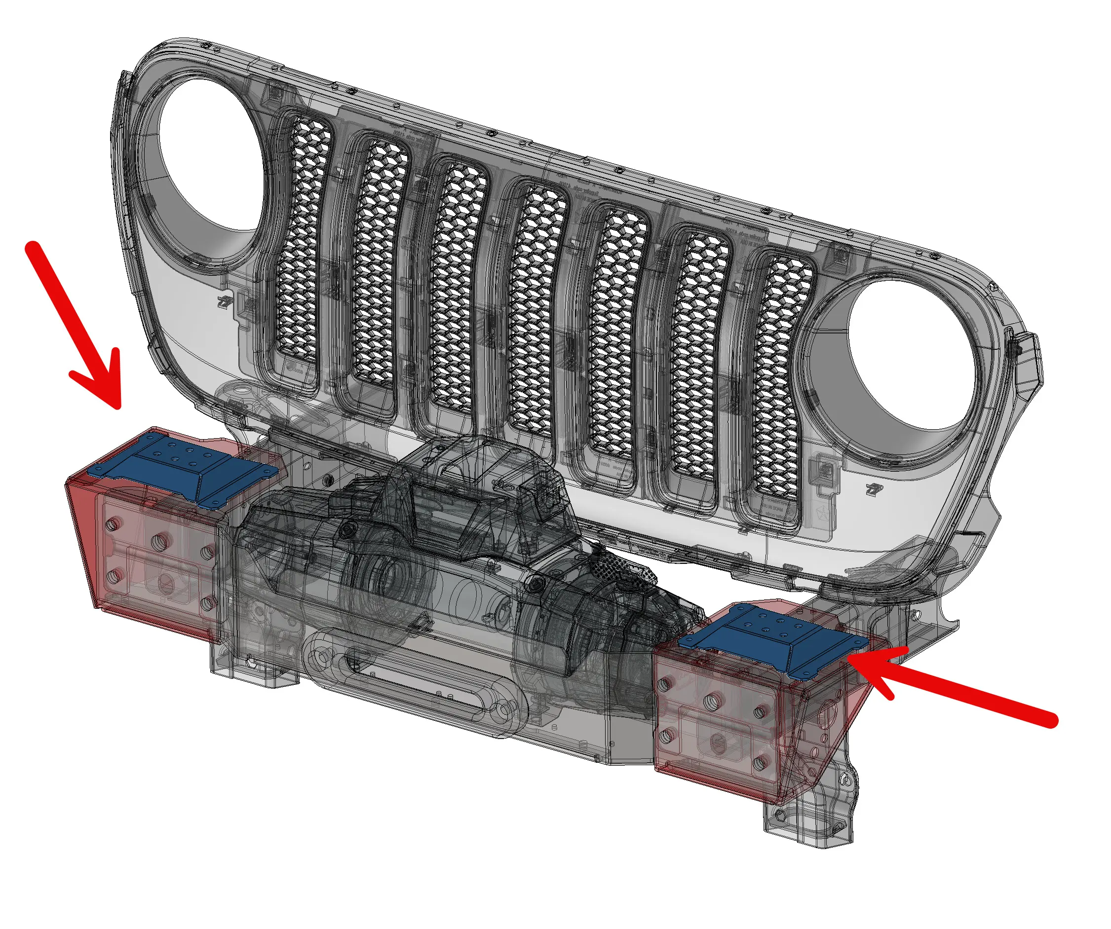 Light Pod Brackets for Wrangler/Gladiator Modular Front Bumper (Pair) - Image 2