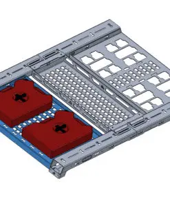 Alternative view of Dual Rotopax Mounting Tray with MOLLE for Ford Ranger Bed Rack RAIL System