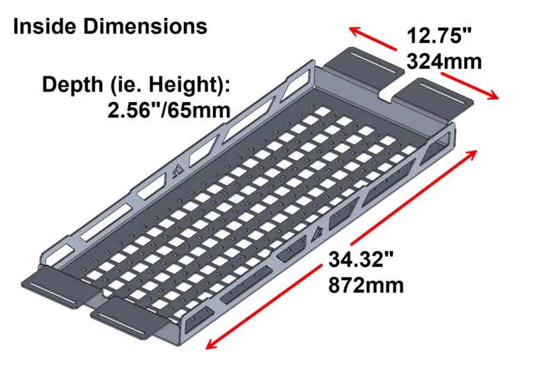 System One Tray Rails Tool Tray for Bed Rack RAIL System - American Adventure Lab