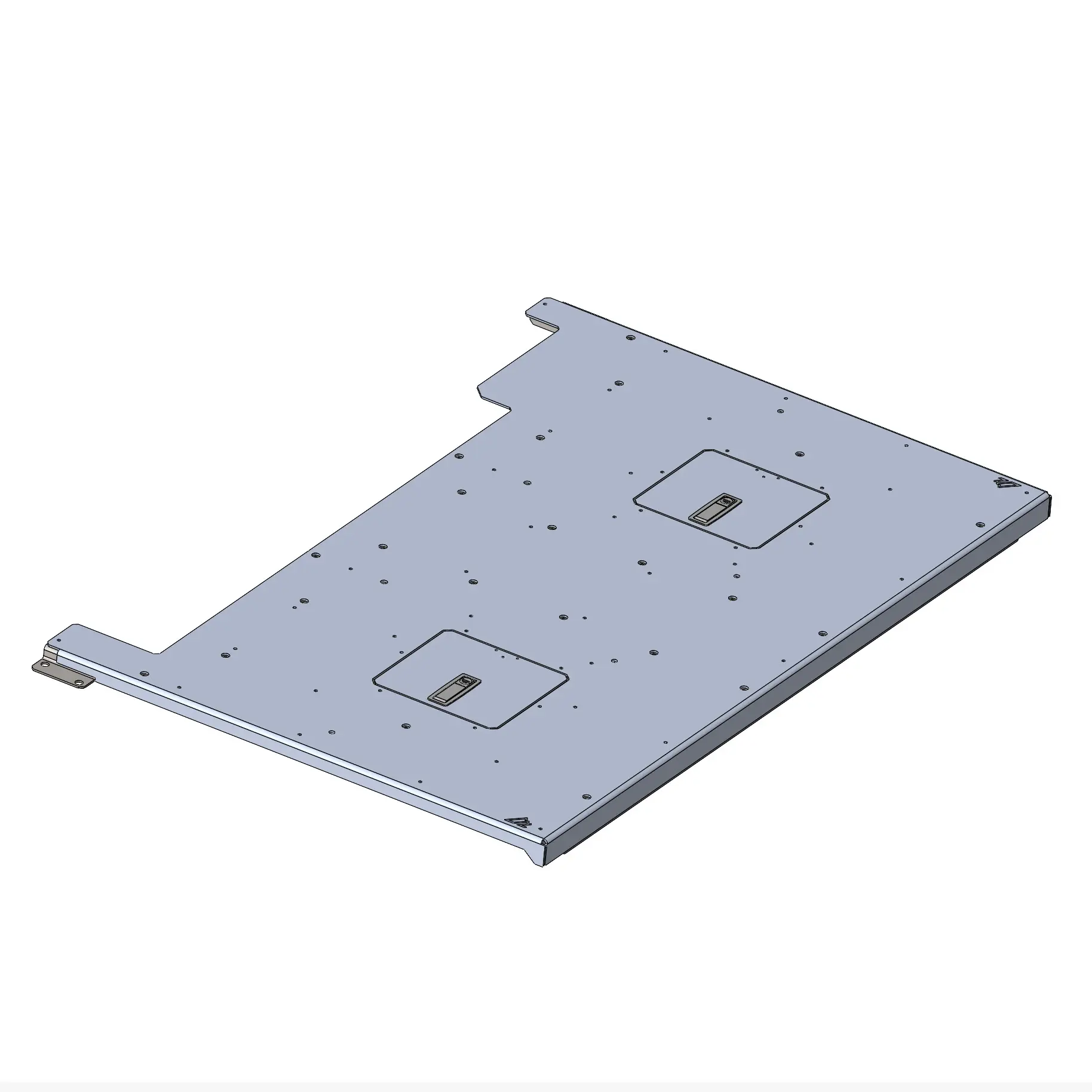 CAD Rendering of the platform for our Ford Ranger Rear Seat Delete