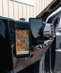 Ford Ranger Sidekick Accessory Mount holding a tablet beside the passenger side dash vent