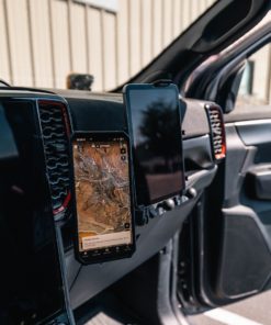 Ford Ranger Sidekick Accessory Mount with tablet holder above the glove box