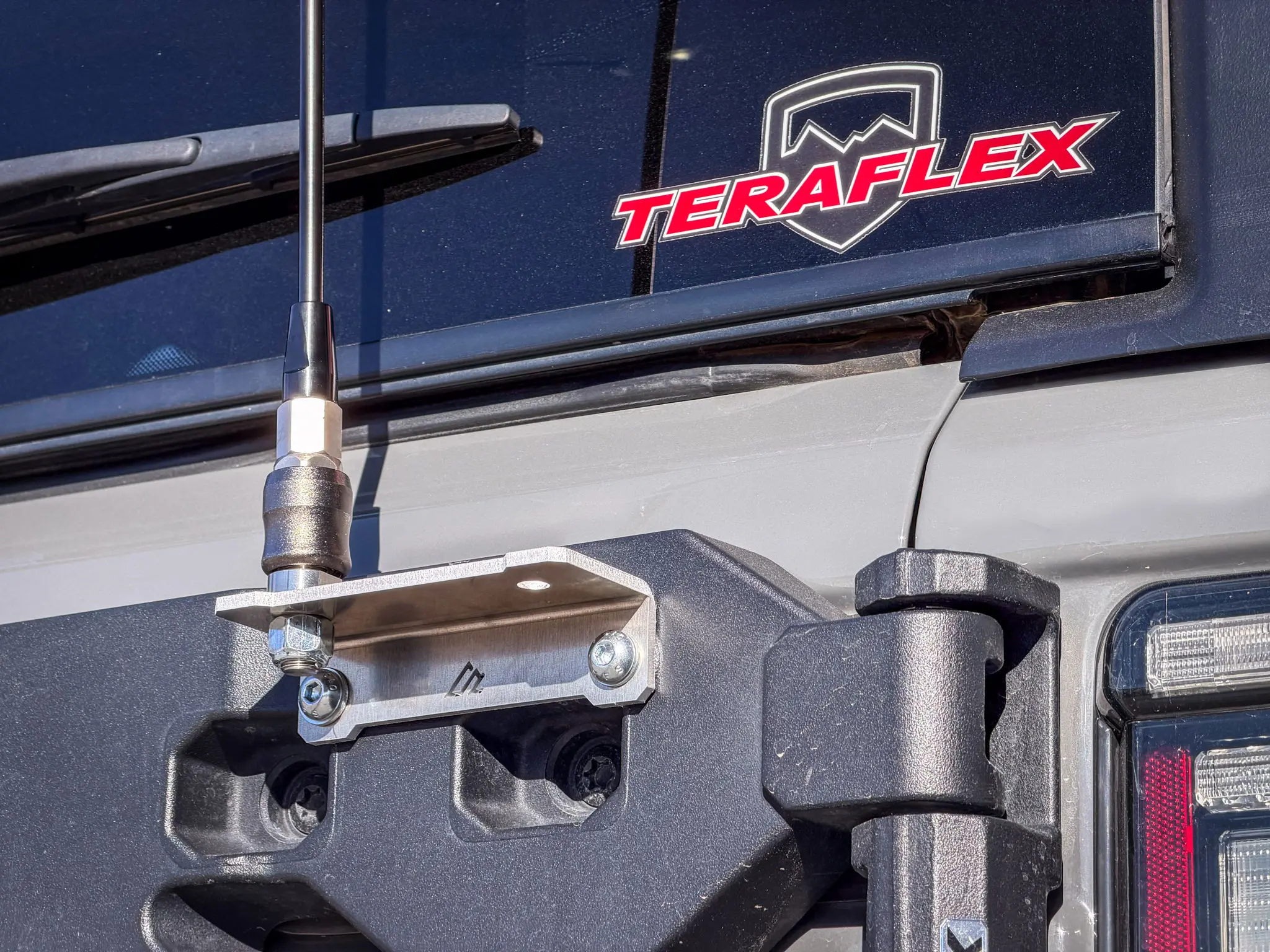 Jeep Wrangler JL Whip or Bracket for Teraflex Alpha HD Tire Carrier - Image 4