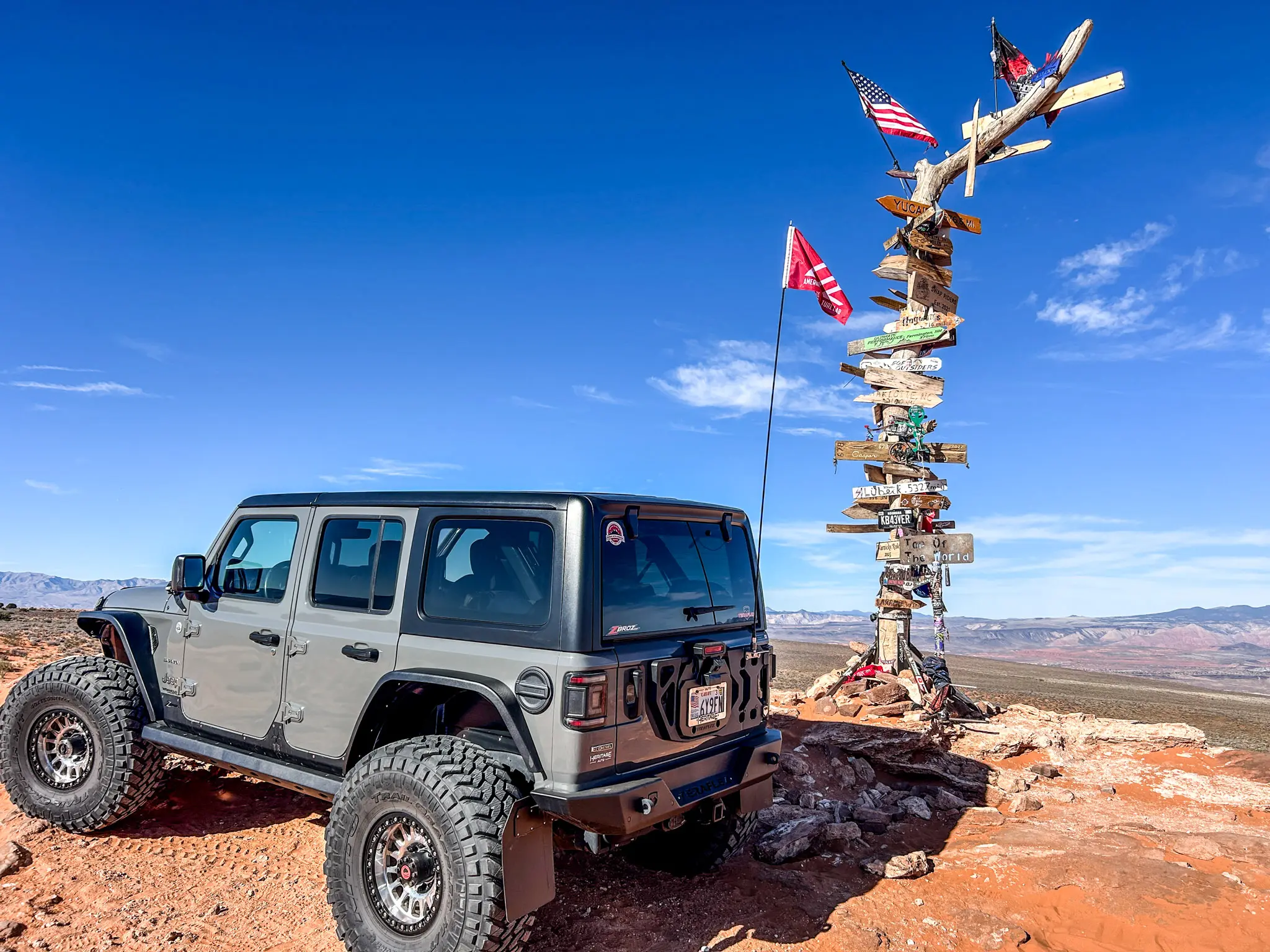 Jeep Wrangler JL Whip or Bracket for Teraflex Alpha HD Tire Carrier - Image 3