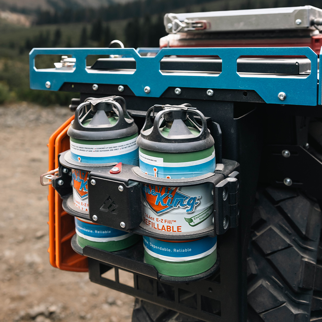 Dual 1LB Propane Kit - Mount + Cylinders - Image 2