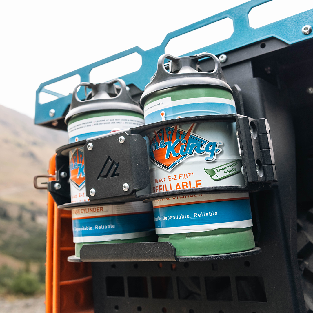 Dual 1LB Propane Kit - Mount + Cylinders - Image 3