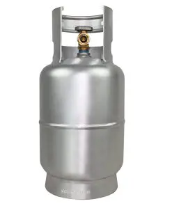 Flame King YSN10LB-ALM aluminum 10 lb propane tank with OPD valve