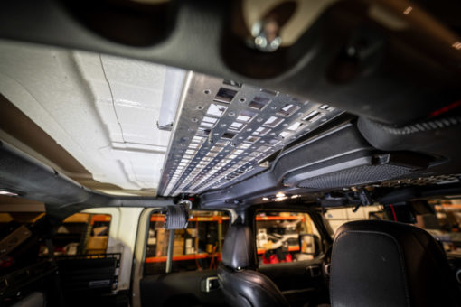 Jeep Wrangler JLU and Jeep Gladiator JT Rear Overhead MOLLE Shelf