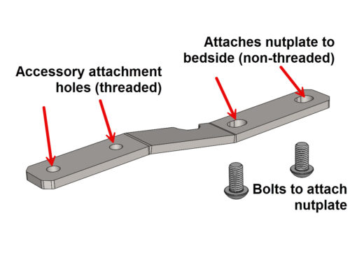 Ford Ranger Bolt-In Bed Rail Nut Plate Set - Image 2