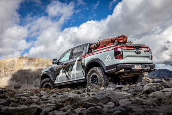 Ford Ranger Raptor perched atop Imogene Pass outside of Telluride, Colorado