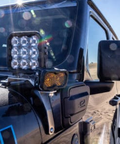 Jeep Wrangler 4XE A-Pillar Light and Antenna Brackets